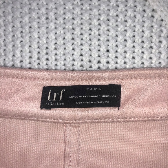 Zara Faux Suede Pink Skirt - Picture 4 of 4